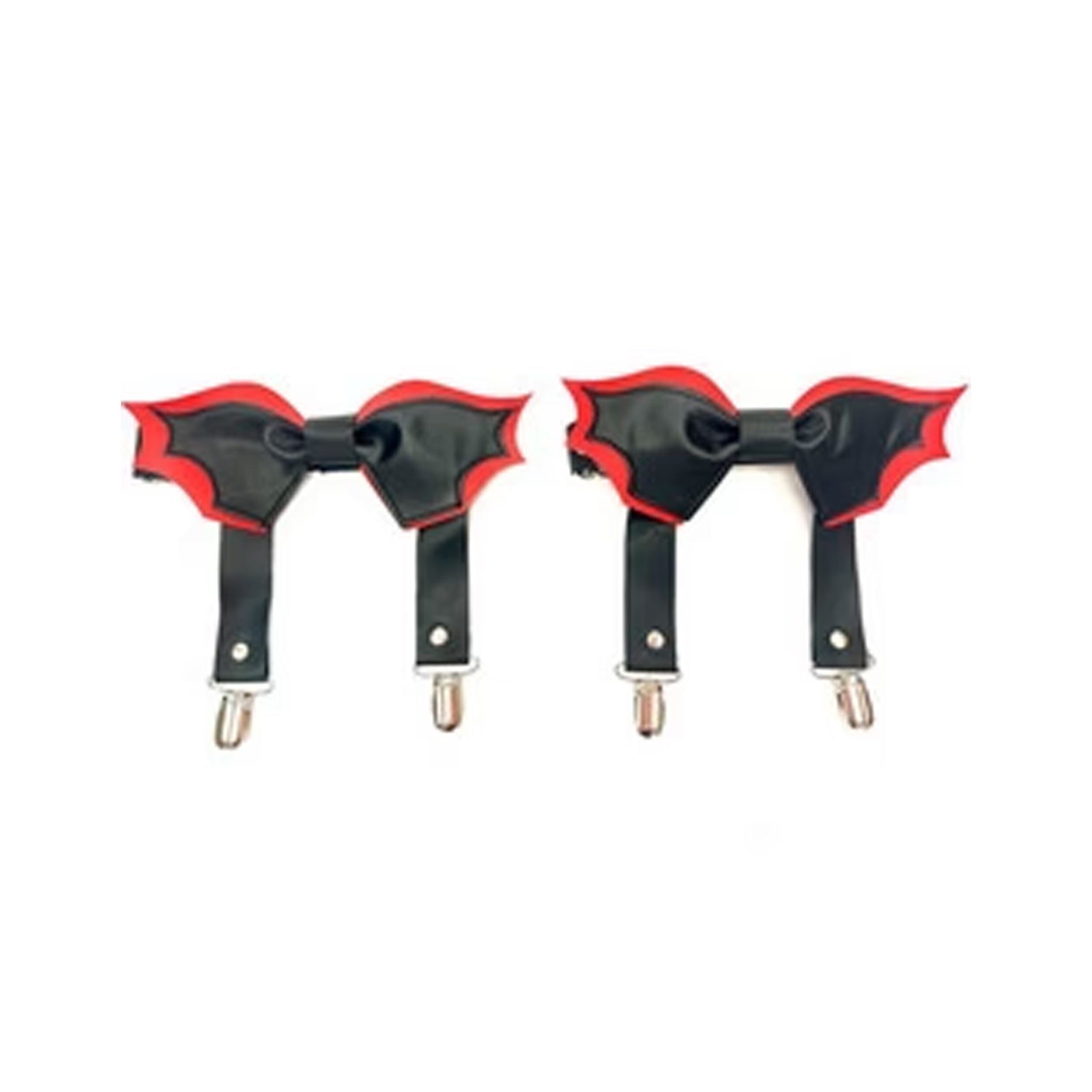 Double Layer Bat Wings Leg Garters 2 pc Set O/S