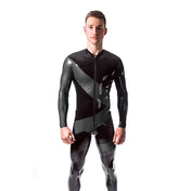 Mens Two Tone Latex Helix Catsuit