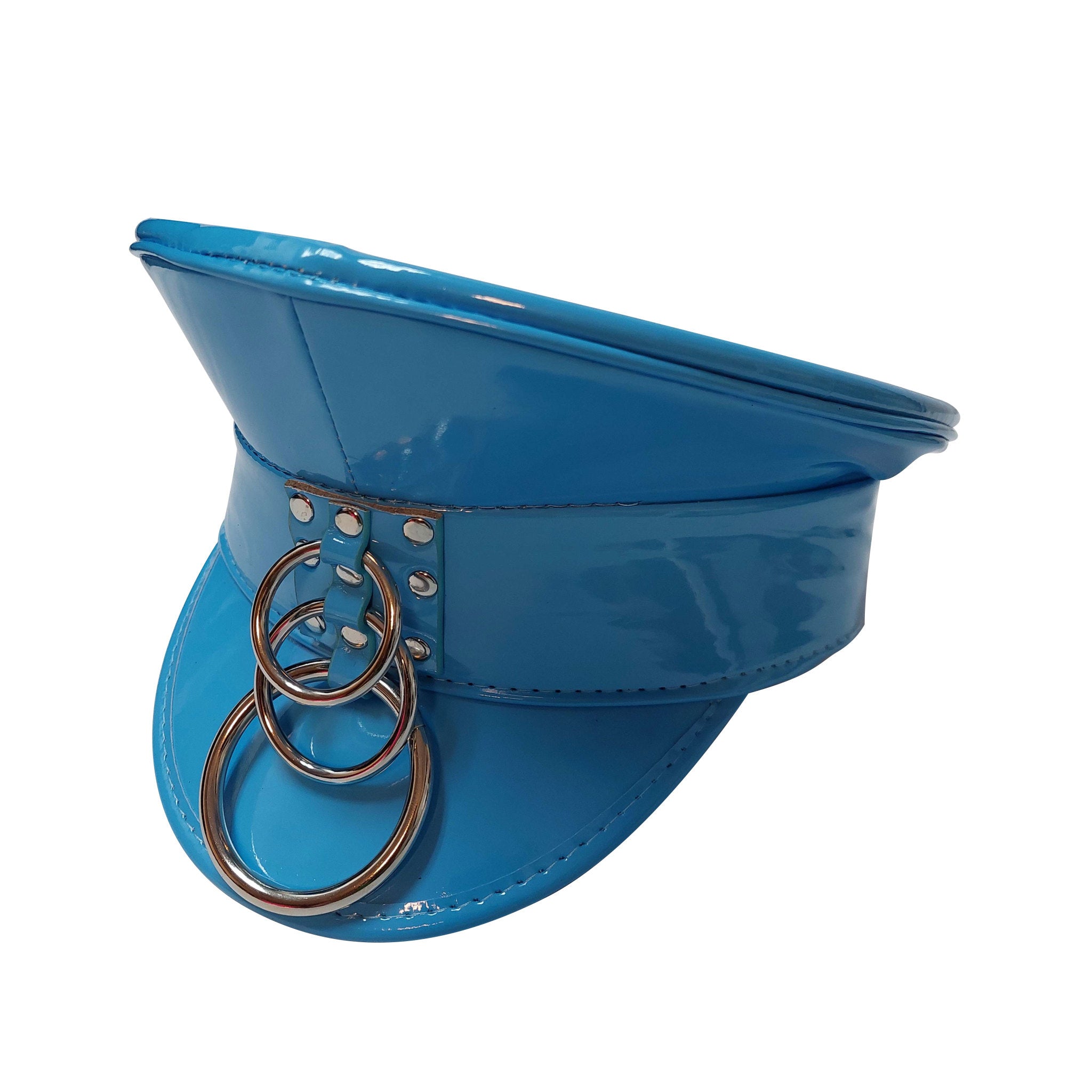 Police Hat With 3 Hanging Rings O/S