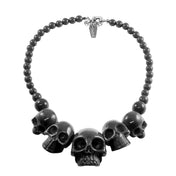 Resin Beaded Skull Necklace