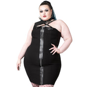 Mercy Me Asymmetrical Shoulder Midi Dress