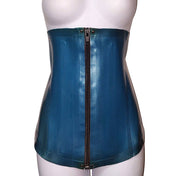 Latex Corset with Zip Front & Lace Back