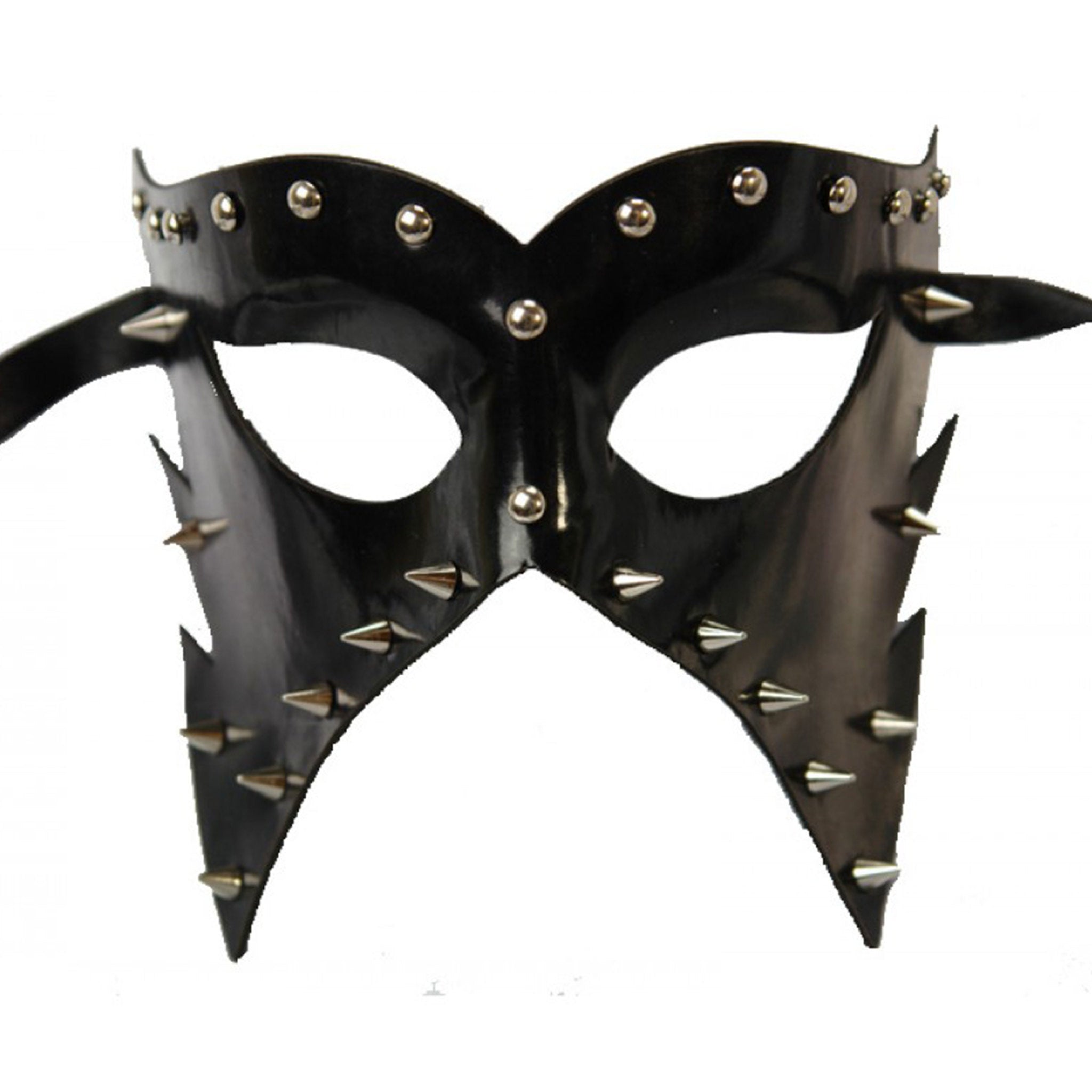 Leather Executioner Nose Cut-out Mask with Spikes