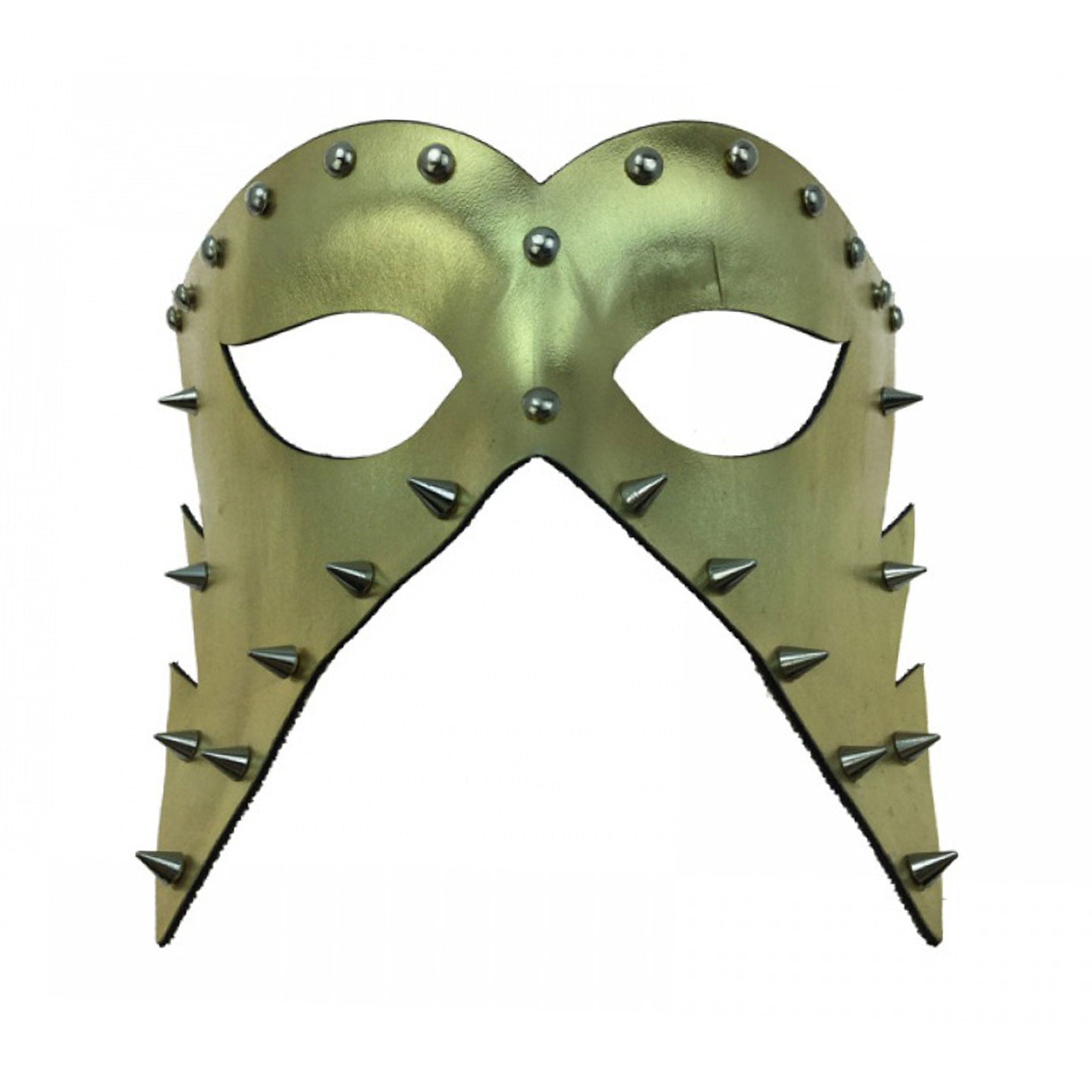 Leather Executioner Nose Cut-out Mask with Spikes