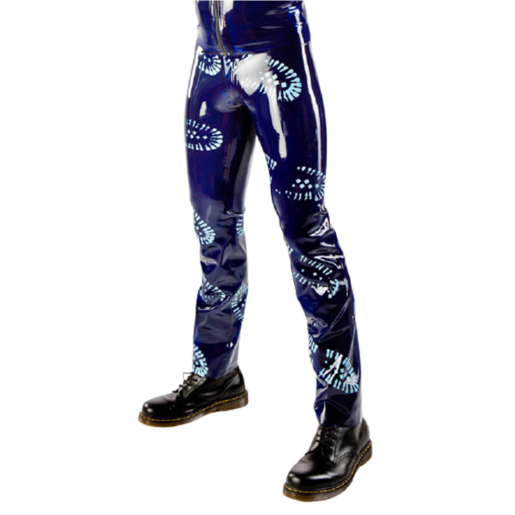 Latex Pants With Boot Print