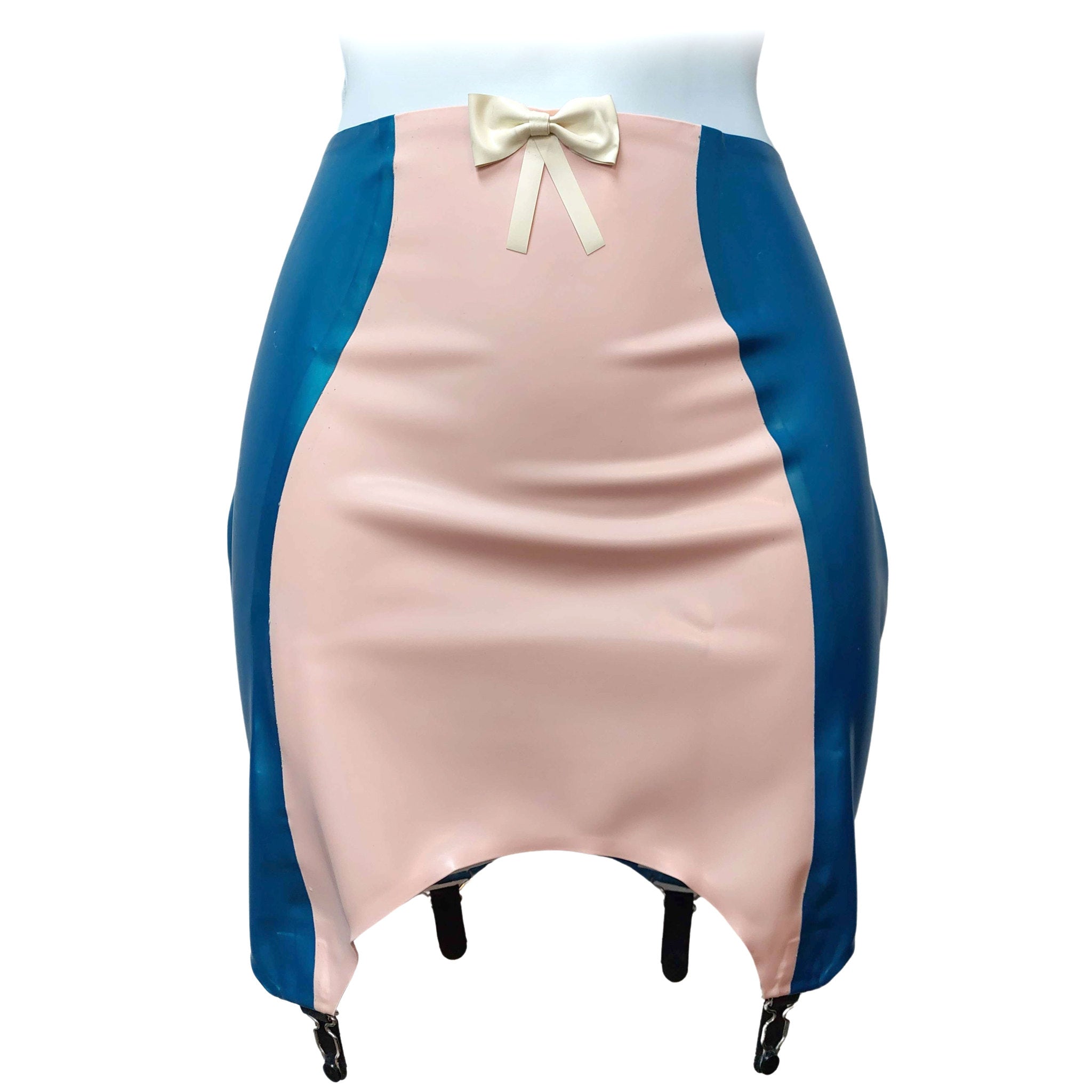 Latex Panel Garter Skirt With Bow Size S