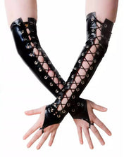 Lace Up Latex Gloves