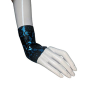 Latex Lace Fingerless Short Gloves