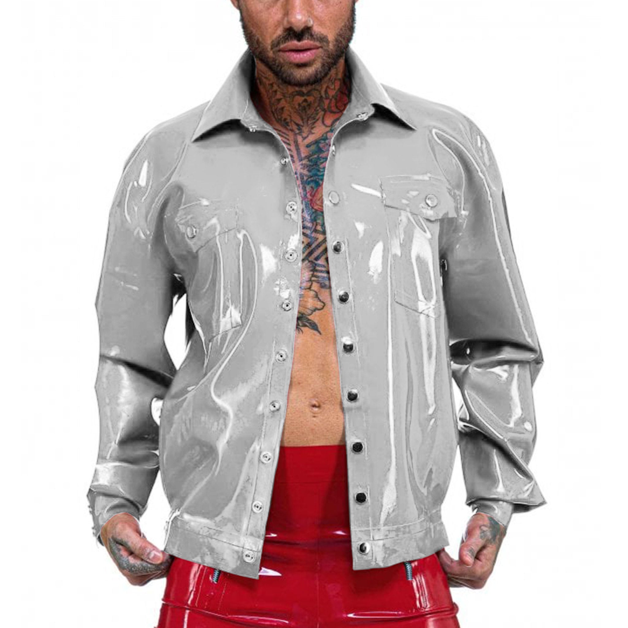 Latex Long Sleeve "Jean" Jacket   M