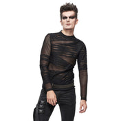Long Sleeve Sheer Gothic Top