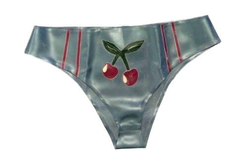 Latex Cherries Applique Cheeky Briefs S