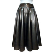 Latex A-Line Swing Skirt