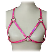 Holographic Bra Harness With O- Rings & Buckles O/S ADJ