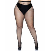 black fishnet pantyhose spandex queen size hosiery plus size tights nylon blend flattering fit lingerie staple versatile hosiery fetish factory