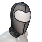 mesh hood open eye black fetish sheer breathable stretchy made in USA