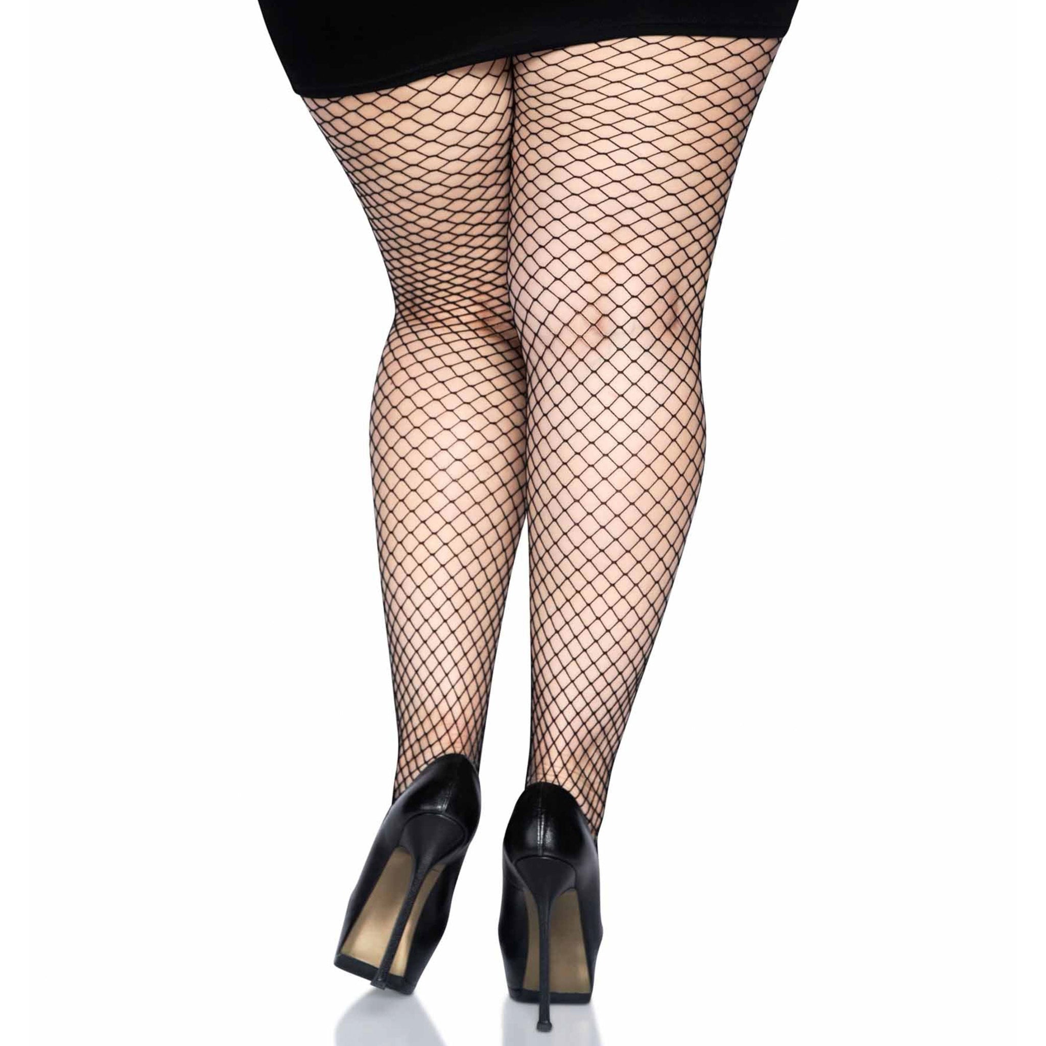 Industrial net fishnet spandex stretchy pantyhose perfect fit form-flattering silhouette versatile classic stockings