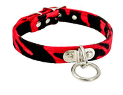 FUZZY LEOPARD BONDAGE CHOKER
