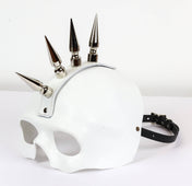 Skull XL Spiked Mohawk Half Mask