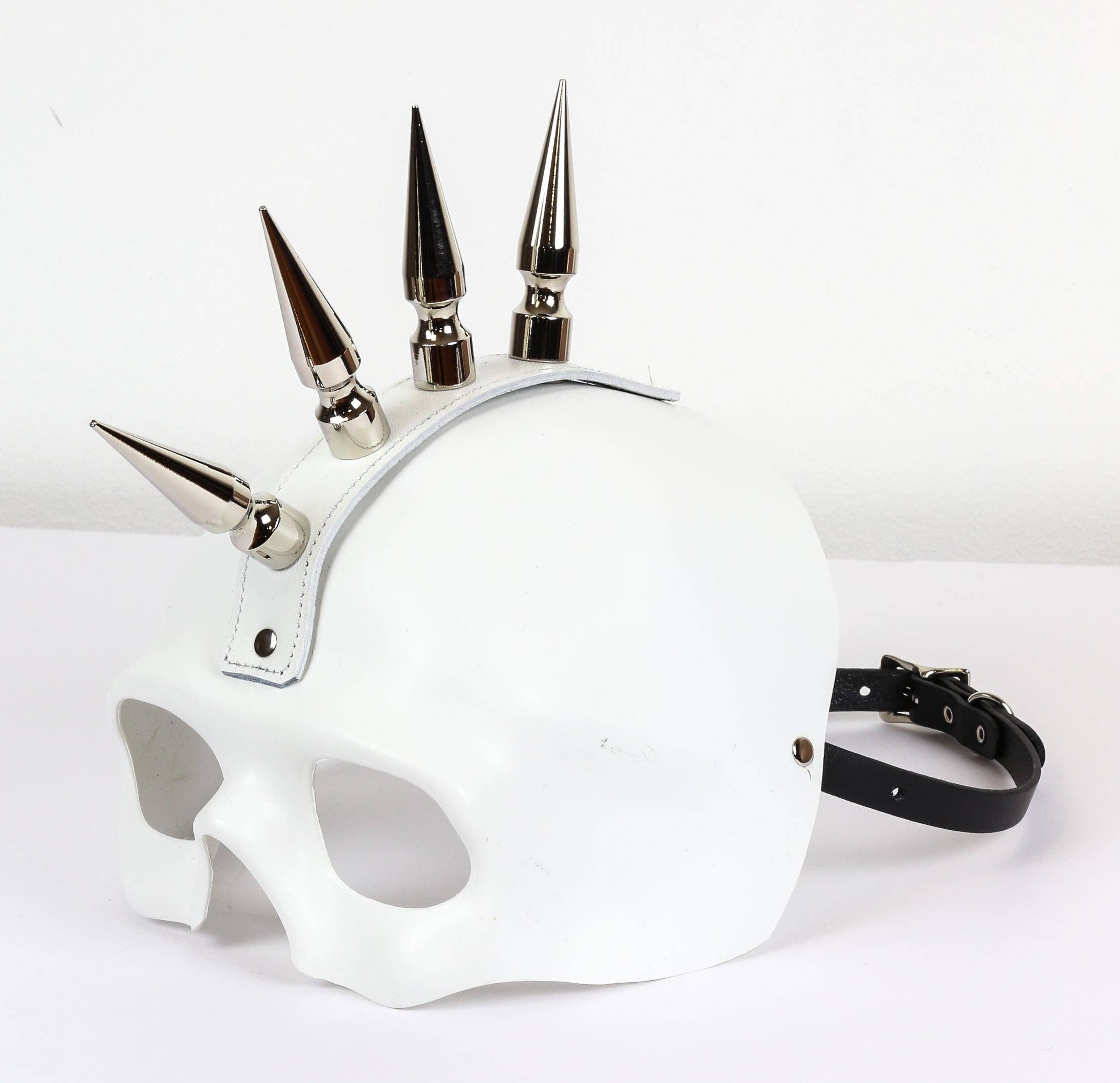Skull XL Spiked Mohawk Half Mask