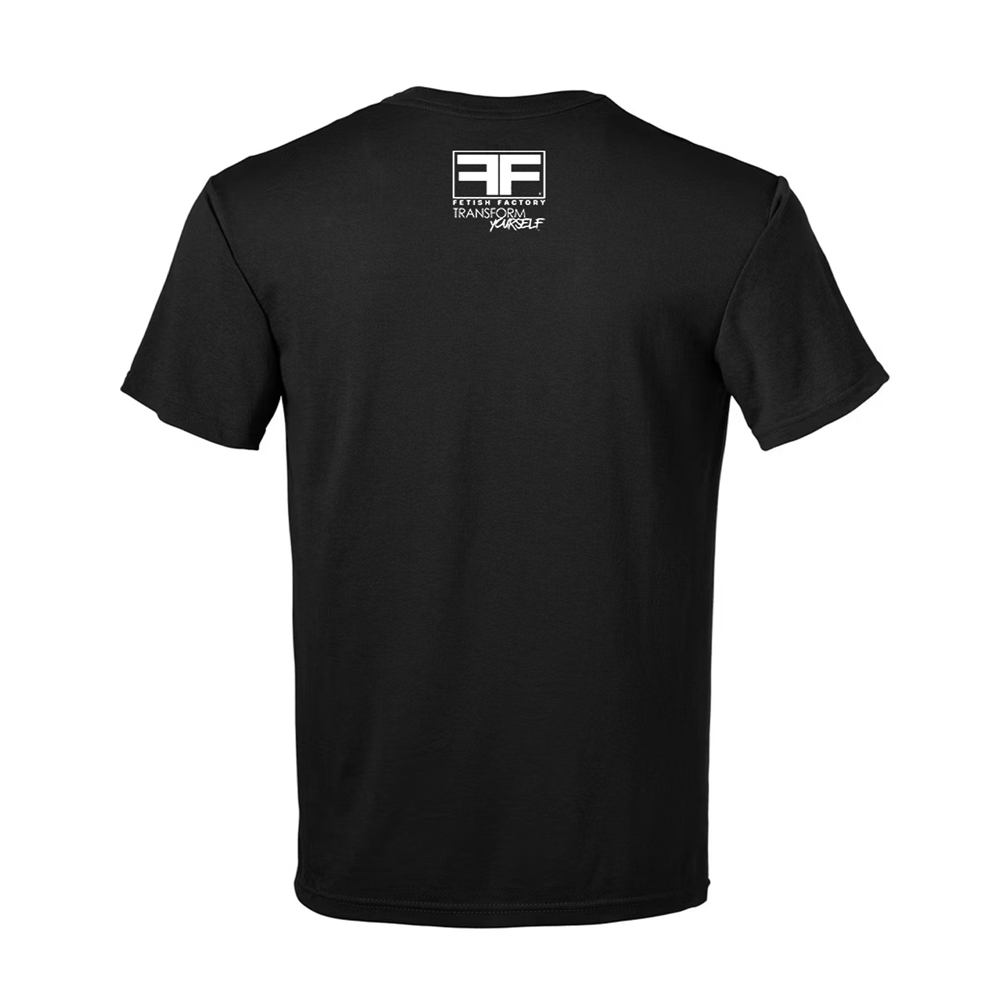 Cotton apparel tops shirts t-shirt tshirt short-sleeve shortsleeve sleeves sleeved crewneck crew-neck ff-logo logo-gear 100%-kinkster keepsake fetish fashion alt-fashion punk goth gothic goth-doll bondage bdsm bdsm-gear kink kinky kinky-gear kinkwear clubwear unisex FFW29 black white