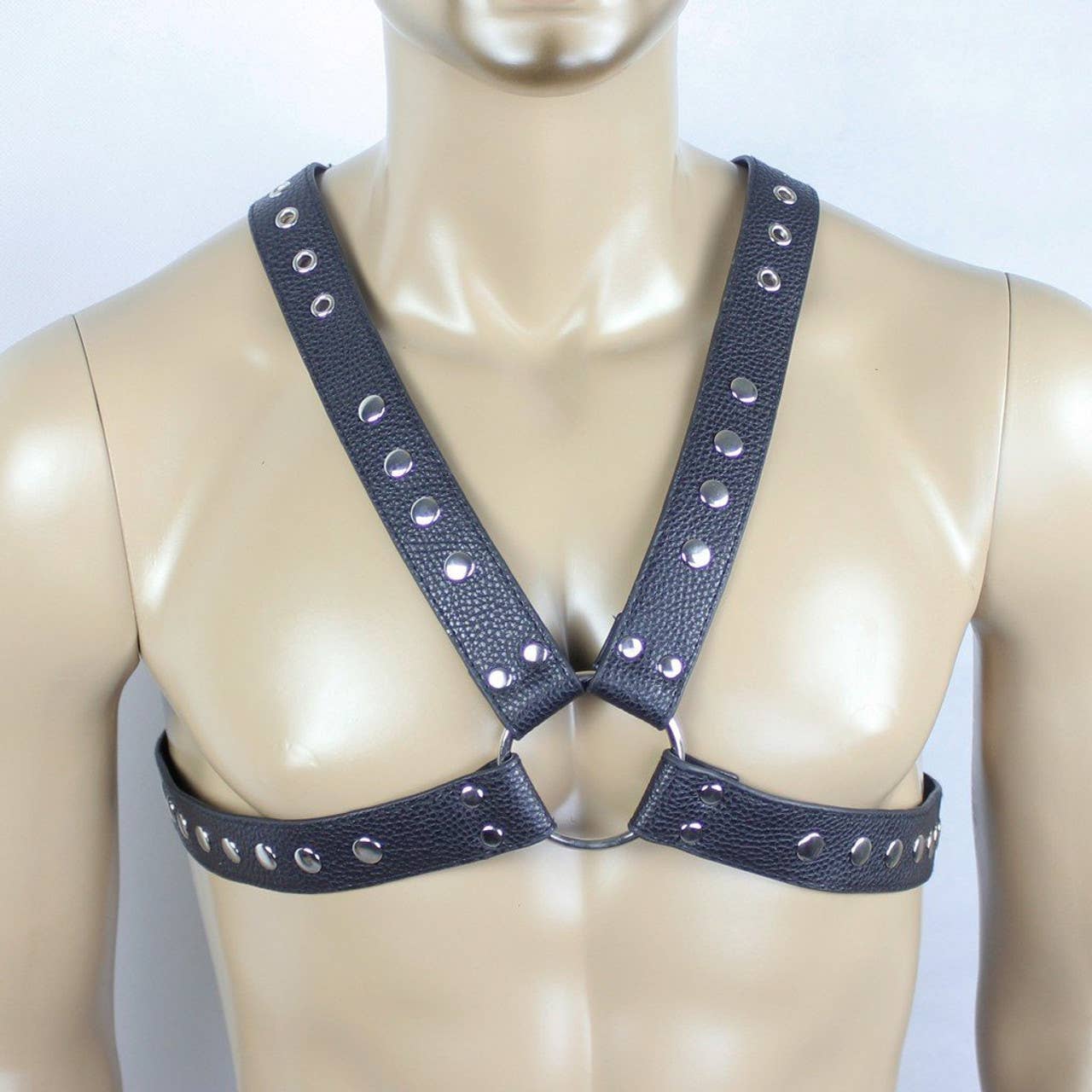 Chest Harness - X-Cross PVC Vegan Leather