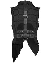 Gothic Asymmetric Caged Stitched Vest