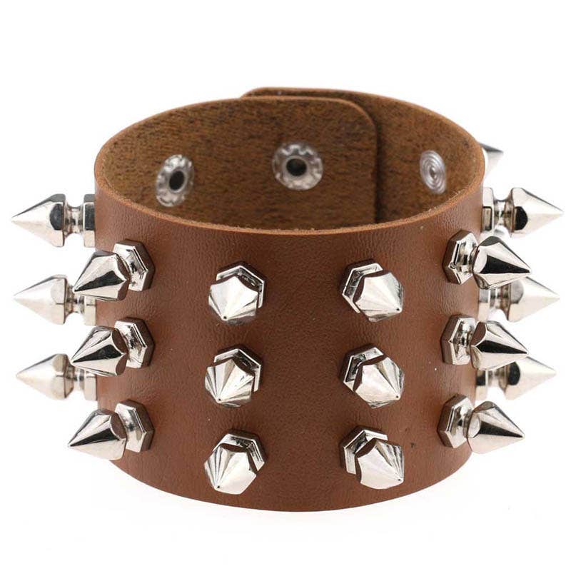 Gothic Punk Stud PU Bracelet