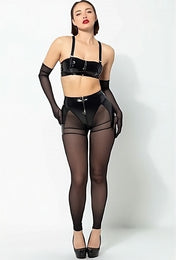 Jaguar Mesh Leggings on PVC G-string
