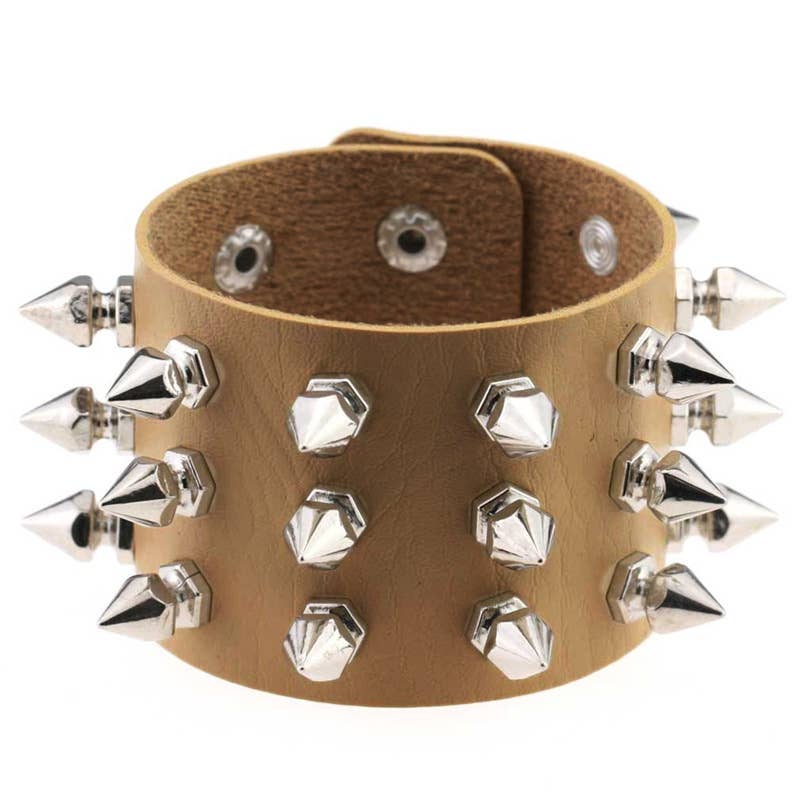 Gothic Punk Stud PU Bracelet