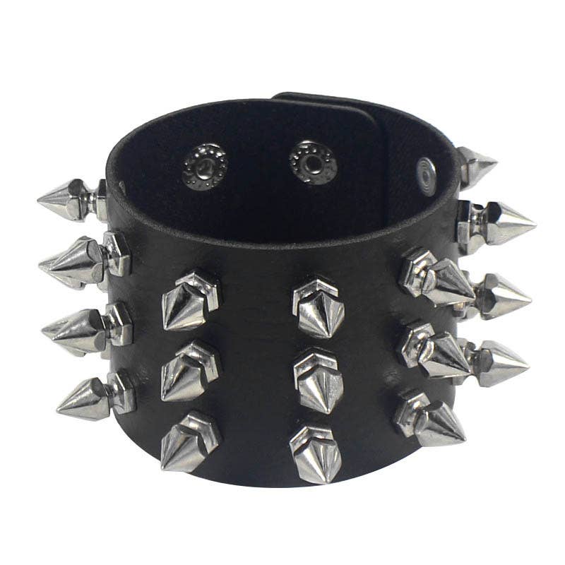 Gothic Punk Stud PU Bracelet