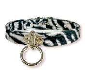 FUZZY LEOPARD BONDAGE CHOKER