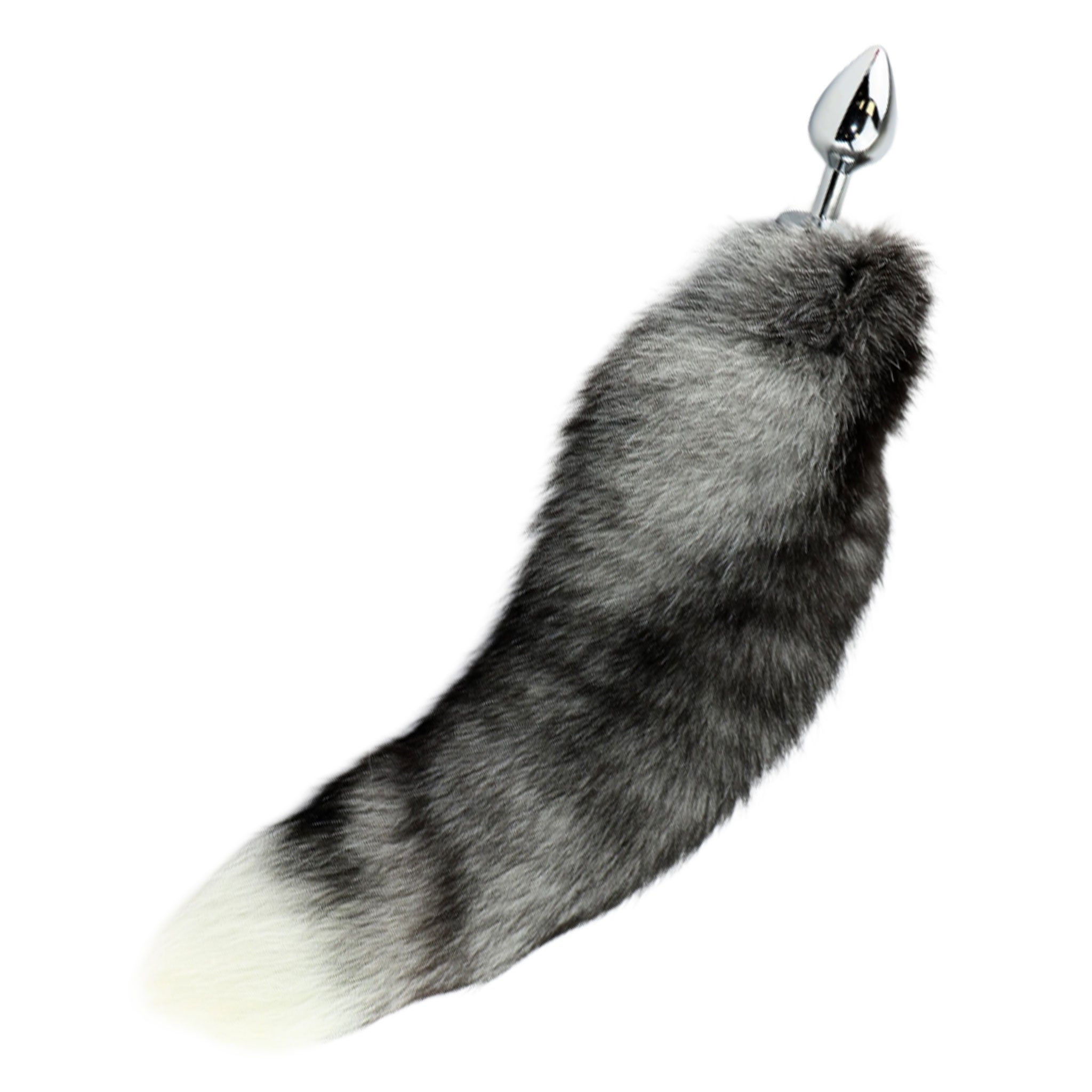 Stainless-steel genuine-fur fox-fur accessories nonvibe non-vibe nonvibrating non-vibrating anal anal-play anal-toys anal-plug anal-training butt-play butt-stuff butt-plug buttplug bondage bdsm bdsm-toys bdsm-play kink kinky kinky-toys kinkwear pet-play fox costume cosplay halloween adult-toys unisex natural multicolor