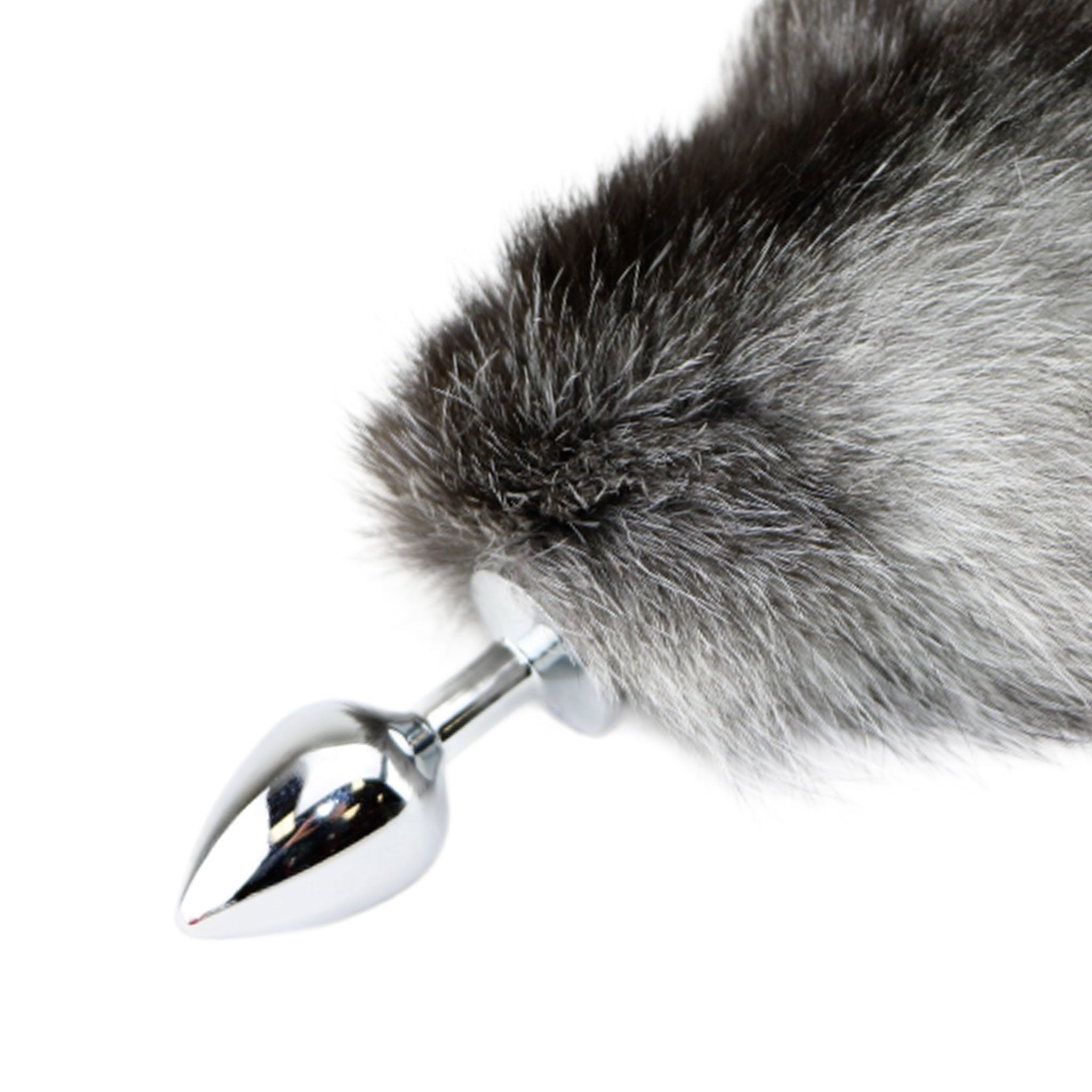 Stainless-steel genuine-fur fox-fur accessories nonvibe non-vibe nonvibrating non-vibrating anal anal-play anal-toys anal-plug anal-training butt-play butt-stuff butt-plug buttplug bondage bdsm bdsm-toys bdsm-play kink kinky kinky-toys kinkwear pet-play fox costume cosplay halloween adult-toys unisex natural multicolor