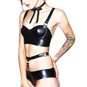 Hardware Latex Lingerie Set