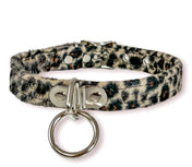 FUZZY LEOPARD BONDAGE CHOKER