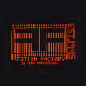 Cotton apparel tops shirt t-shirt tshirt shortsleeve short-sleeve sleeves sleeved crewneck crew-neck branded branding ff-logo logo-gear FFW28 28-anniversary barcode-logo barcode cool unapologetic exclusive fetish fashion alt-fashion punk rock goth gothic cyber cyberpunk kink kinky kinkwear kinkster gifts unisex black red