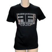 Cotton apparel tops shirt t-shirt tshirt shortsleeve short-sleeve sleeves sleeved crewneck crew-neck branded branding ff-logo logo-gear FFW28 28-anniversary barcode-logo barcode cool unapologetic exclusive fetish fashion alt-fashion punk rock goth gothic cyber cyberpunk kink kinky kinkwear kinkster gifts unisex black white