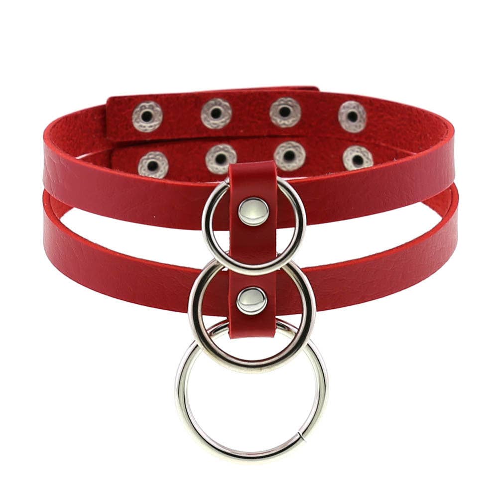 Leather O-Ring Choker