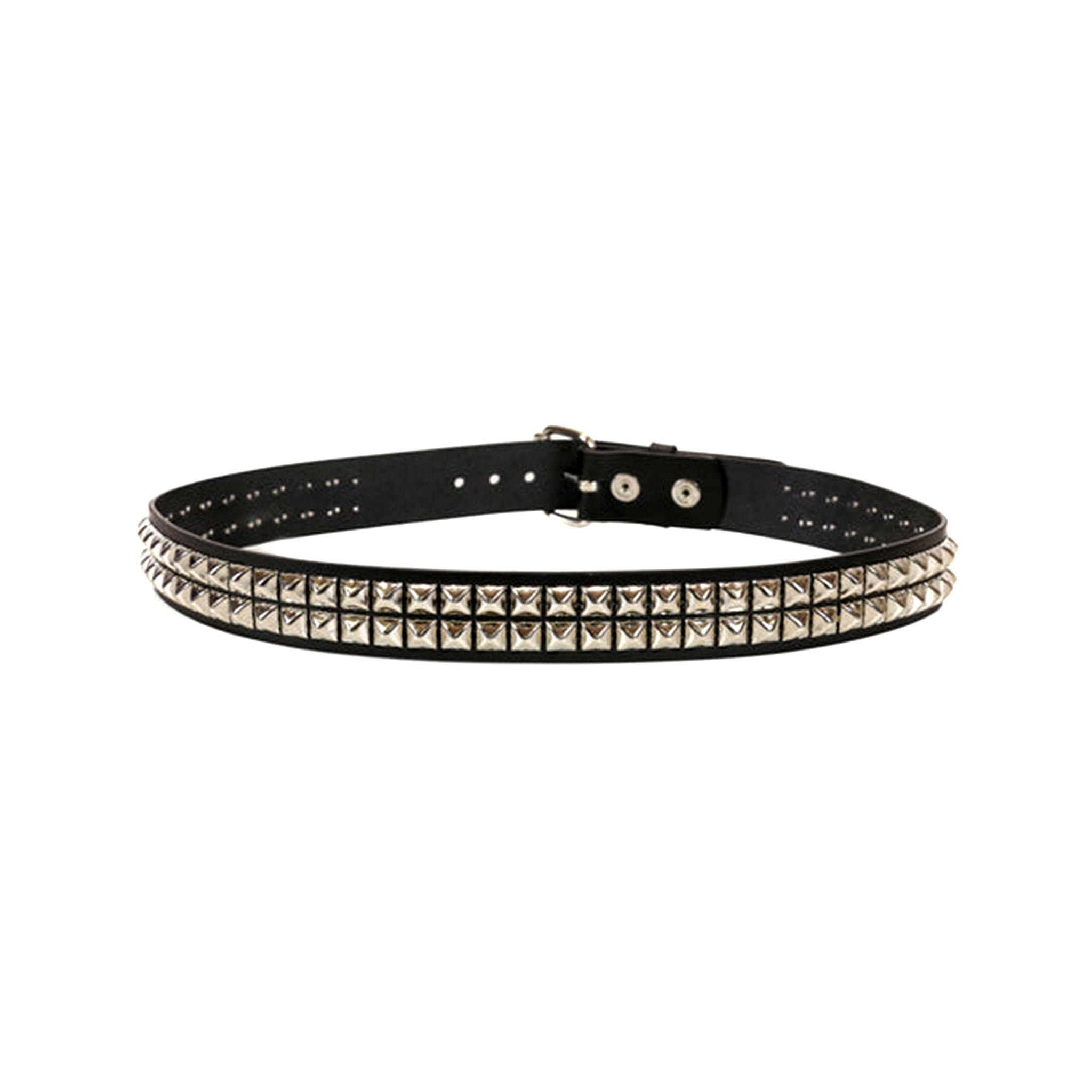 Leather vegan belt studs stud studded pyramid rounded fashion alt-fashion punk-rock punk aesthetic accessories black silver