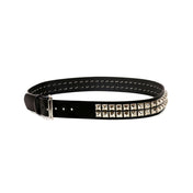 Leather vegan belt studs stud studded pyramid rounded fashion alt-fashion punk-rock punk aesthetic accessories black silver