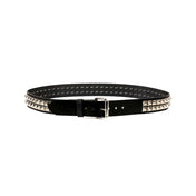 Leather vegan belt studs stud studded pyramid rounded fashion alt-fashion punk-rock punk aesthetic accessories black silver