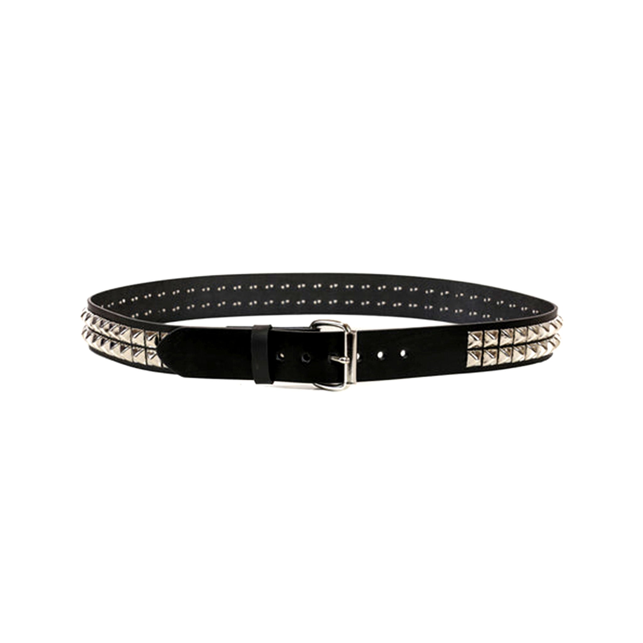 Leather vegan belt studs stud studded pyramid rounded fashion alt-fashion punk-rock punk aesthetic accessories black silver