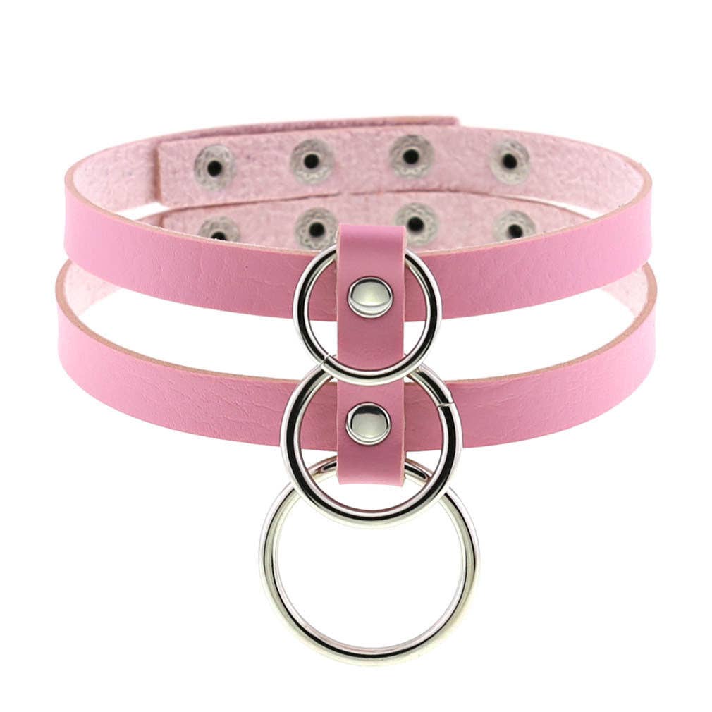 Leather O-Ring Choker