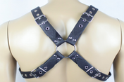 Chest Harness - X-Cross PVC Vegan Leather