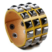 Leather Bracelet Geometric Design