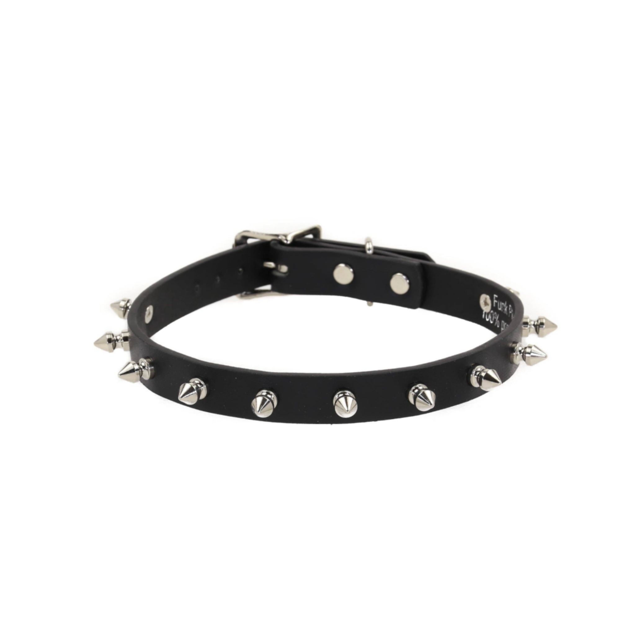 4 inch wide punk goth spiked collar adjustable buckle fetish jewelry accessory