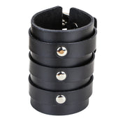 Leather genuine-leather accessories jewelry bracer bracelet wrist-cuff wrist adjustable buckle buckling straps grommets riveted-straps sexy soft fetish fashion alt-fashion alternative rock punk goth gothic cyber festival renfaire renaissance fantasy bondage bdsm bdsm-gear bdsm-fashion kink kinky kinkwear restraints costume cosplay halloween halloween-accessories gift holiday-gifts holiday-shop male masculine masc mens menswear guys dudes unisex black