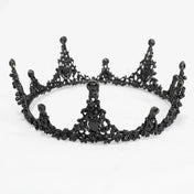 Black gothic crown, ornate gothic black crown, gothic headpiece with intricate details, fetish gothic crown, black crown for themed events, gothic accessories, 14.5" inner diameter