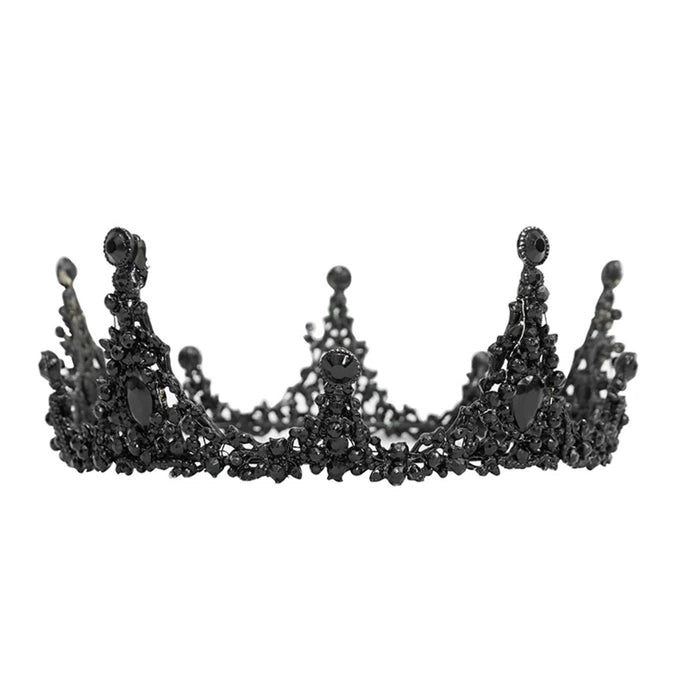 Black gothic crown, ornate gothic black crown, gothic headpiece with intricate details, fetish gothic crown, black crown for themed events, gothic accessories, 14.5" inner diameter