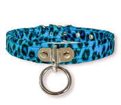 FUZZY LEOPARD BONDAGE CHOKER